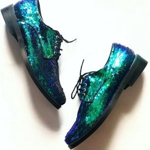 MIISTA Zoe Mermaid Sequin Oxfords
